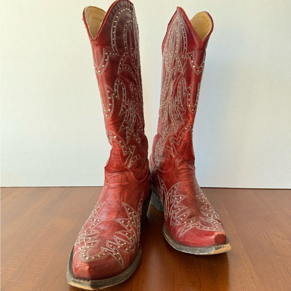 OLD GRINGO LAUREN EMBROIDERED WESTERN STUDDED BOOTS Sz 7
